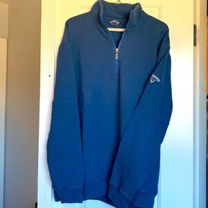 Men’s Golf Callaway 3/4 Zip Sweatshirt in Blue Size Large